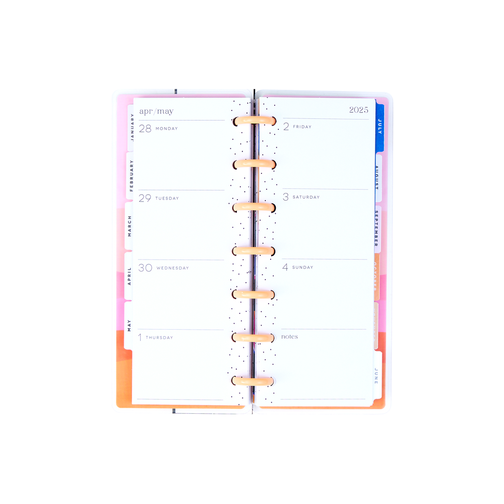 2025 Vivid Tropics Planner - Skinny Mini Horizontal Layout - 12 Months