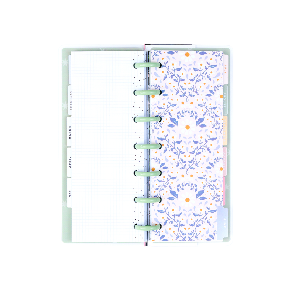 2025 Forest Flowers Planner - Skinny Mini Horizontal Layout - 12 Months