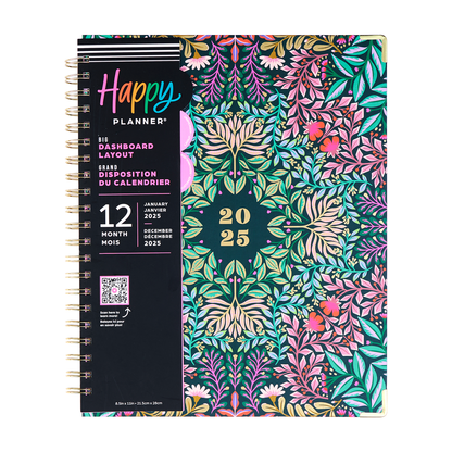 2025 Folk & Flora Spiral Planner - Big Dashboard Layout - 12 Months