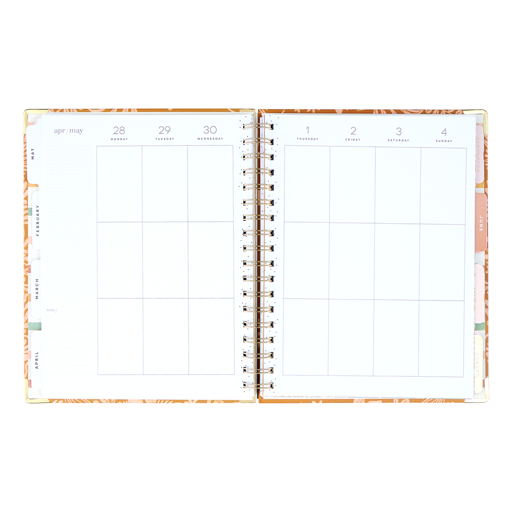 2025 Sunny Oasis Spiral Planner - Classic Vertical Layout - 12 Months