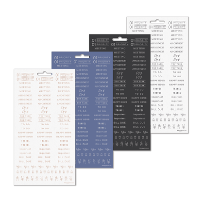 Work + Life Onyx - 8 Sticker Sheets