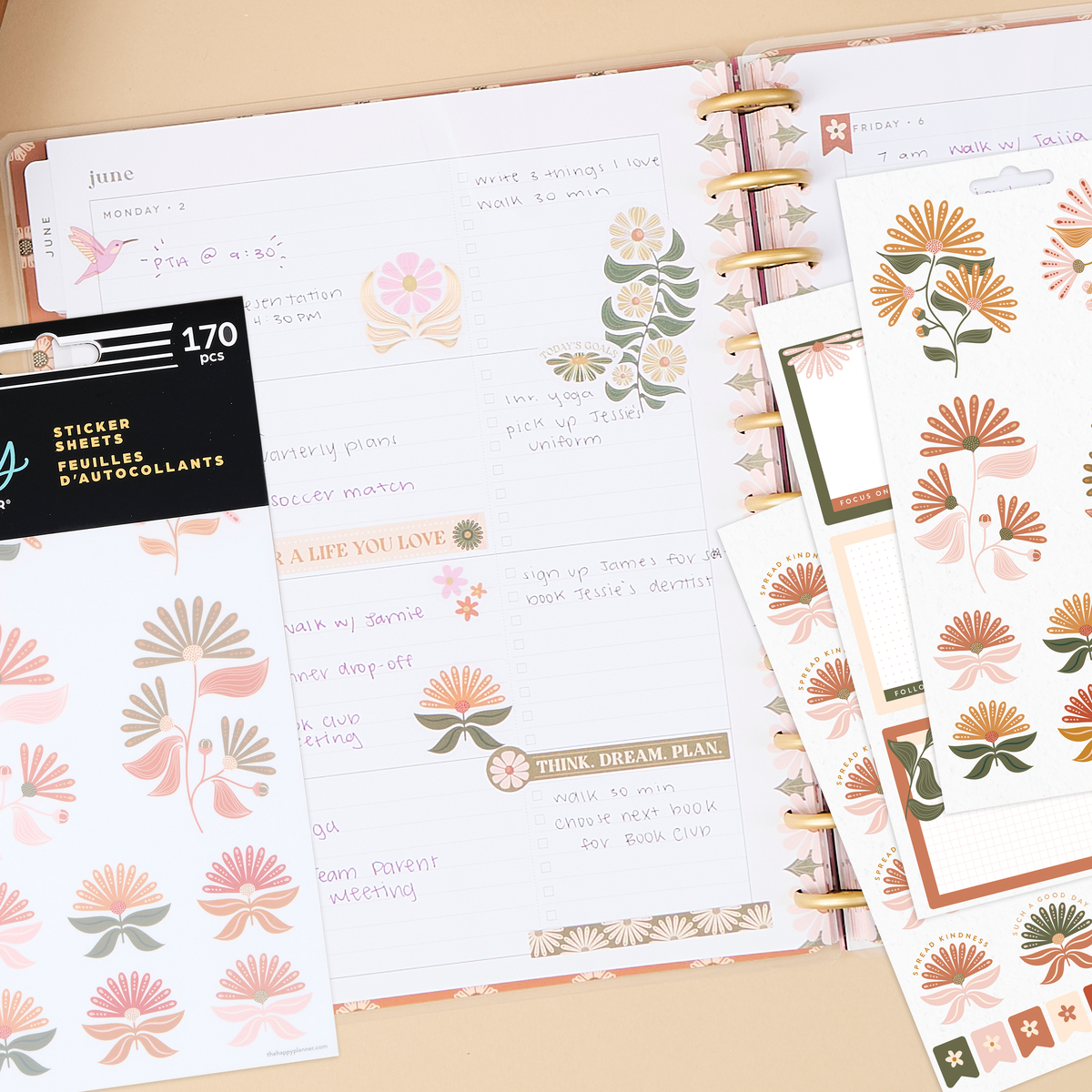 Desert Rose - 10 Sticker Sheets