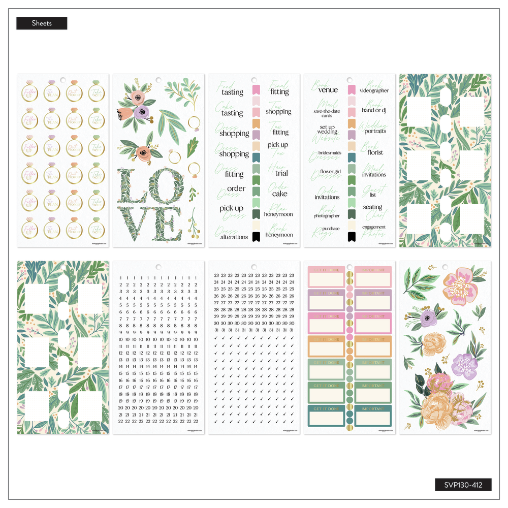 Garden Wedding - Value Pack Stickers - Big