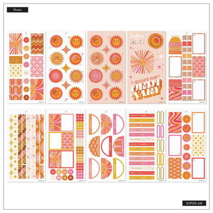 Cat Coq x Happy Planner Retro Sunset - Value Pack Stickers