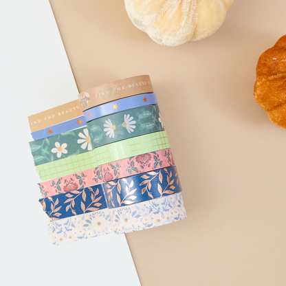 Forest Flowers - Washi Tape - 7 Pack