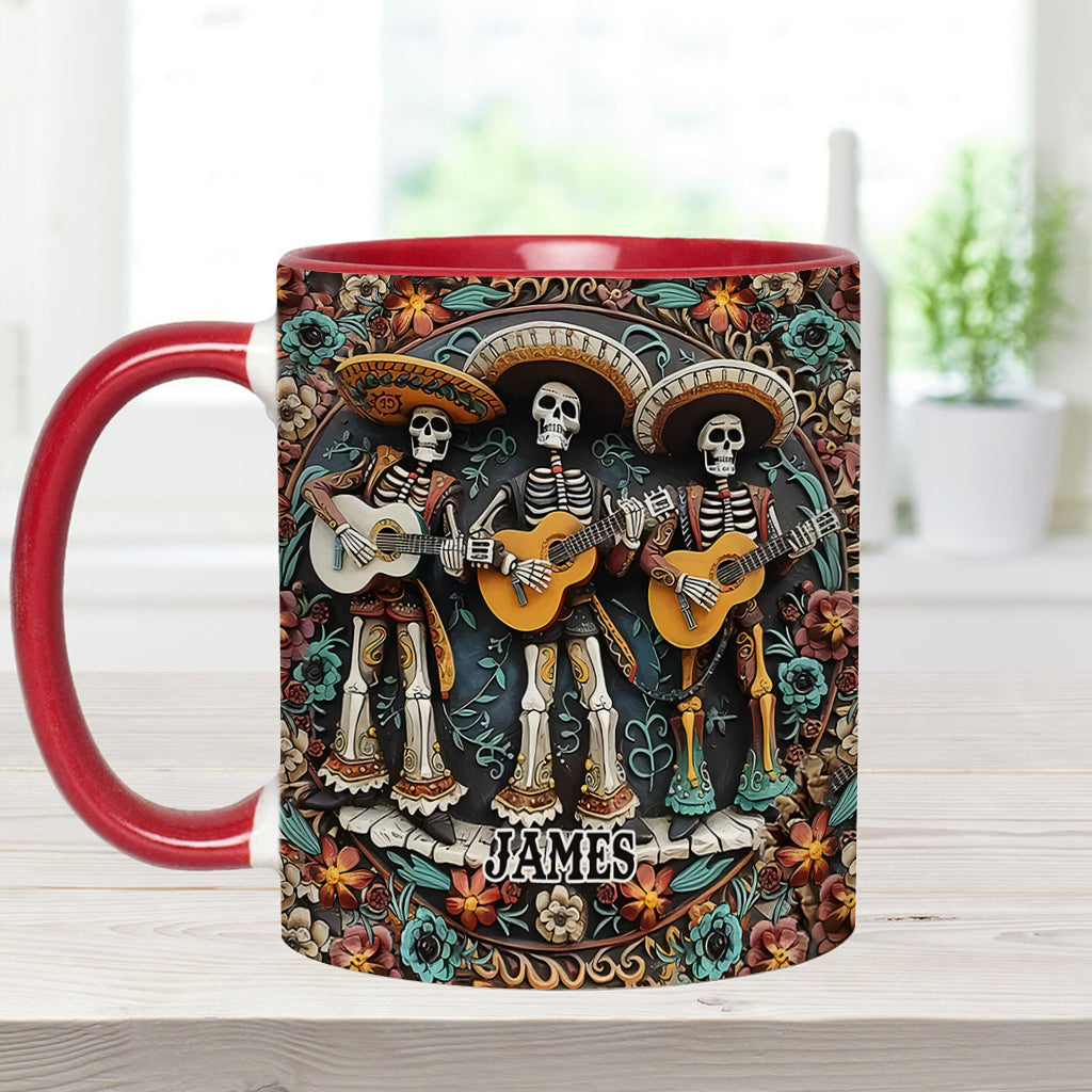 Skeleton Trio - Personalized Skull Accent Mug