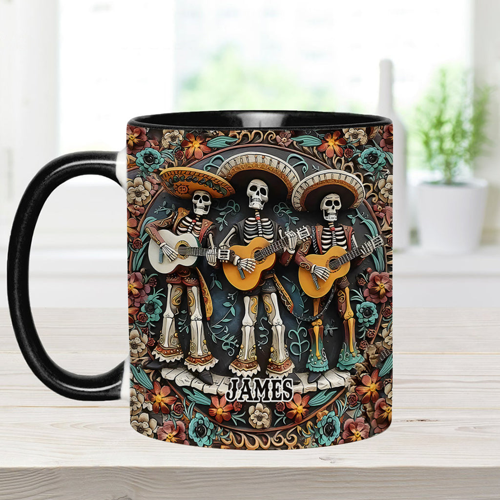 Skeleton Trio - Personalized Skull Accent Mug