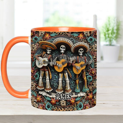 Skeleton Trio - Personalized Skull Accent Mug