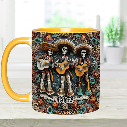 Skeleton Trio - Personalized Skull Accent Mug