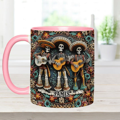 Skeleton Trio - Personalized Skull Accent Mug