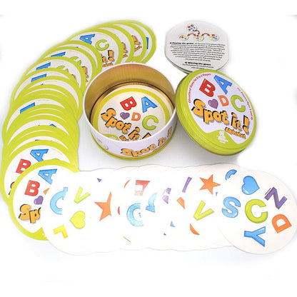 20 Dobble Spot It Toy Iron Box 55 Cards Sport Fun Family Animals Jr Hip Kids Board Game Gift Holidays Camping 123 Tin Can (Copy)