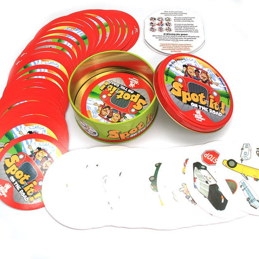 20 Dobble Spot It Toy Iron Box 55 Cards Sport Fun Family Animals Jr Hip Kids Board Game Gift Holidays Camping 123 Tin Can (Copy)