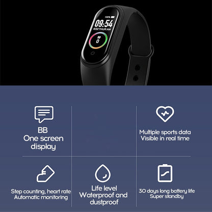 M4 Color Screen Smart Bracelet Step 90Mah Battery Over Uv Dispensing True Heart Rate Ip67 Waterproof 4 Generation Usb Line