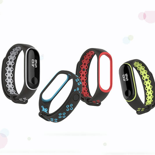 New Fashion Wild Bracelet Sports Version Fashion Anti-lost Two-color Replacement Strap For Millet Bracelet 3 Wristband