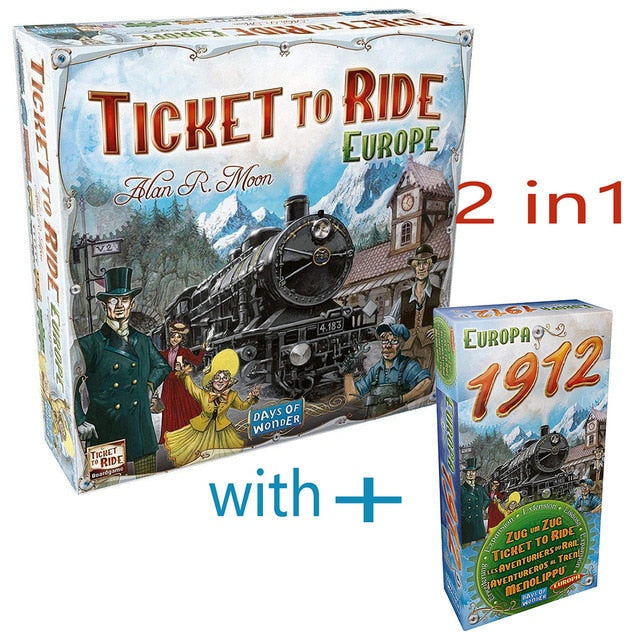 Ticket to Ride and Europa 1912 Expansion TTR Board Game