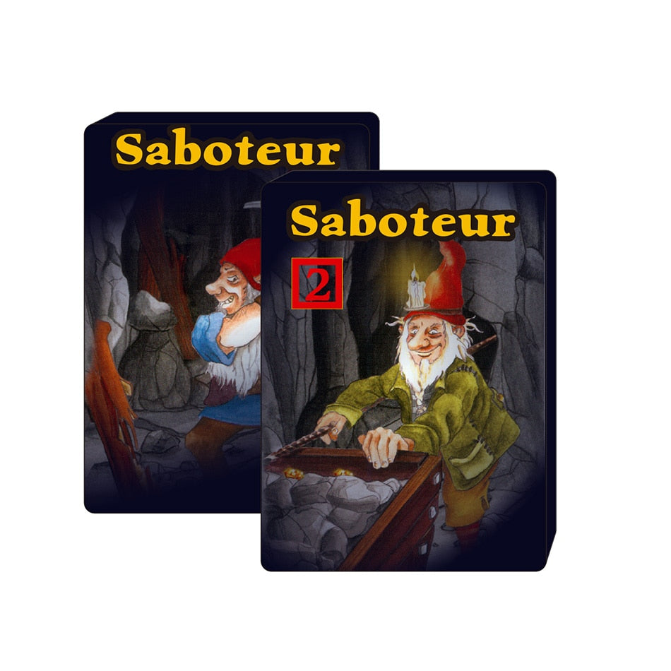 2020 Saboteur 1 & saboteur 1+2 card game full English jogos de tabuleiro dwarf miner jeu de board game