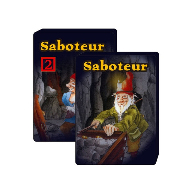 2020 Saboteur 1 & saboteur 1+2 card game full English jogos de tabuleiro dwarf miner jeu de board game